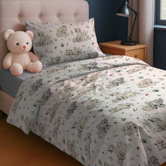 Printed Kids Duvet Cover Set - Woodland Animal
