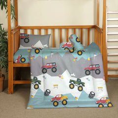 6 Pcs Printed Baby cot set- Moter Car
