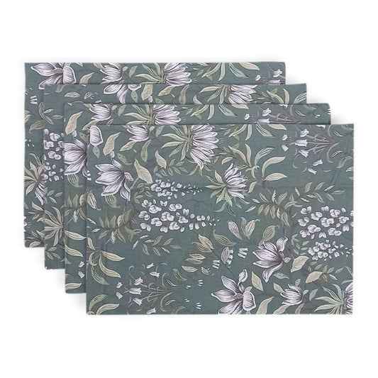 Printed CottonRe Revrsable Dinning Set - Victoria Sage