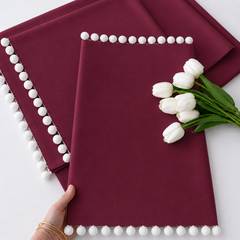 Luxury Cotton Dinning Set With Cute Pom poms