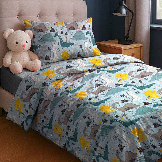 Printed Kids Duvet Cover Set - The Dino