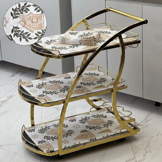 Waterproof Tea Trolley 9 Pcs Set - Home in Leafs