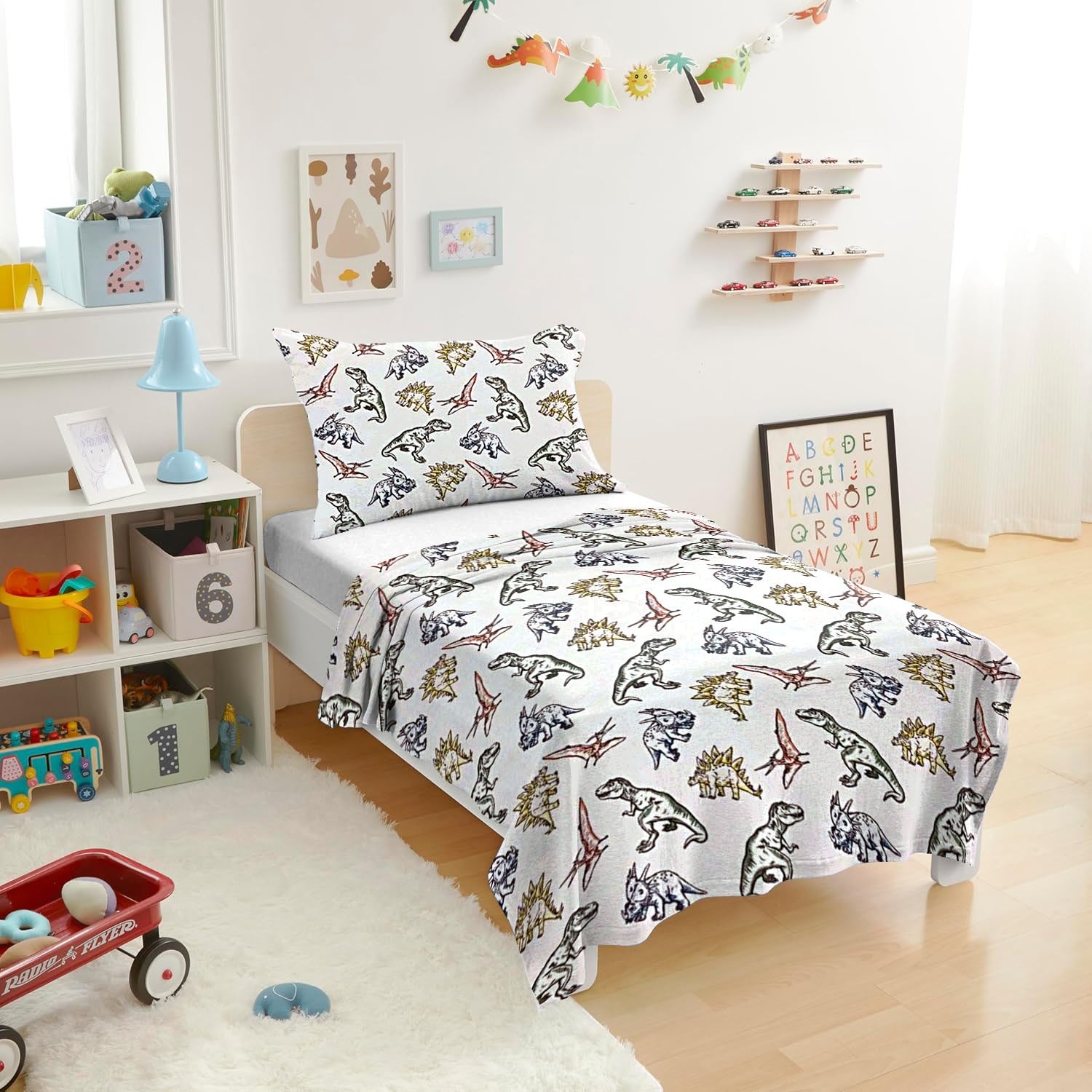 Printed Kids Duvet Cover Set -Dinosaurs