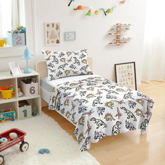Printed Kids Bed sheet Set - The Dino