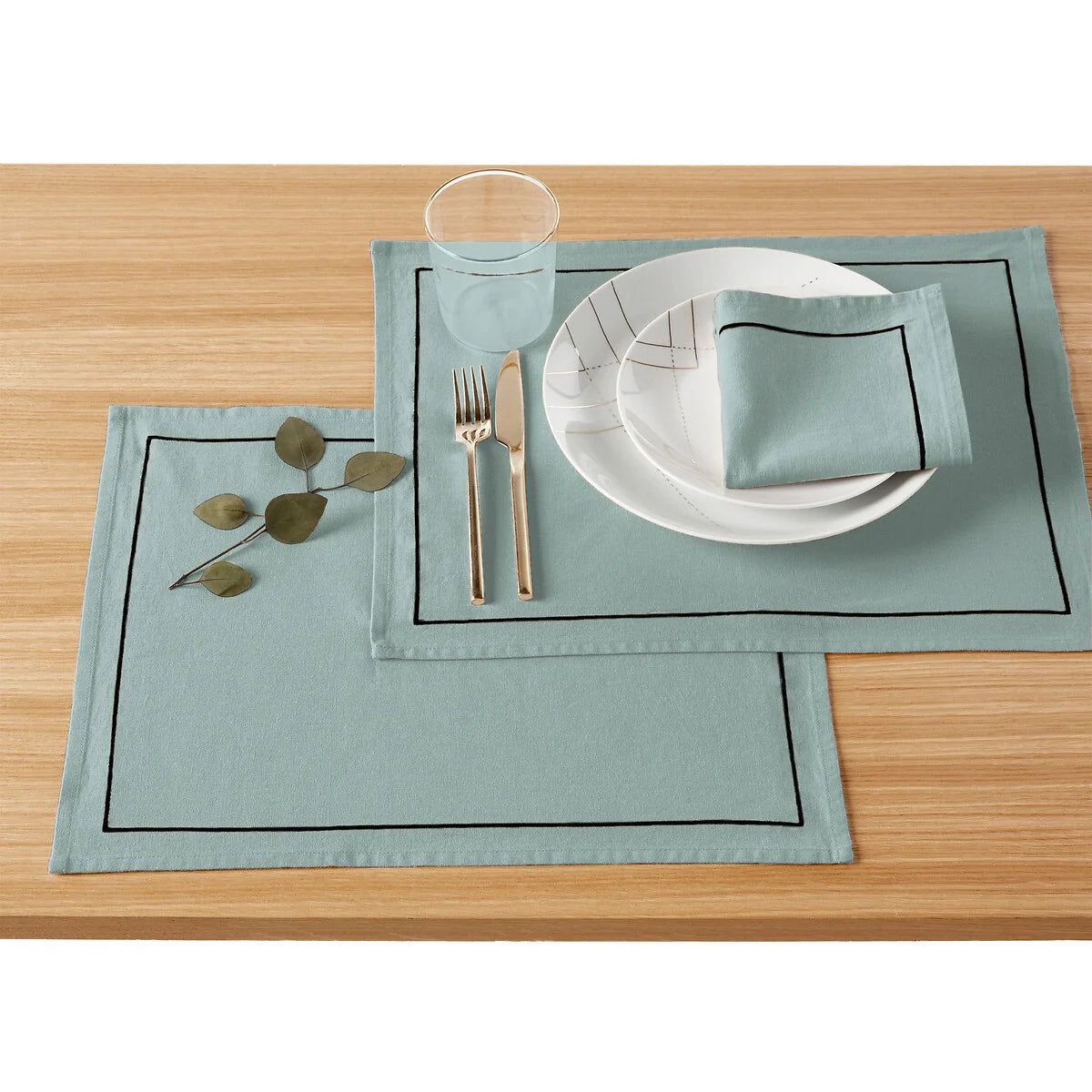 100%Cotton Dinning Set With Barrata - Mint Green - 99 Bedding Store