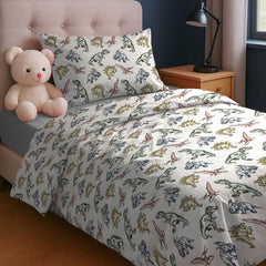 Printed Kids Duvet Cover Set -Dinosaurs