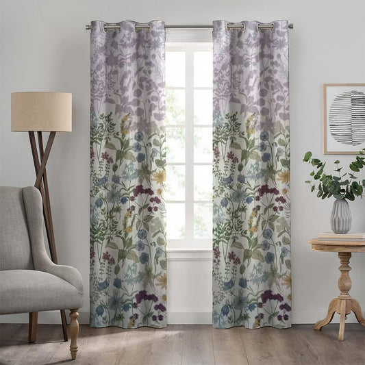 2PC PRINTED CURTAINS WITH LINING - AMEALIA