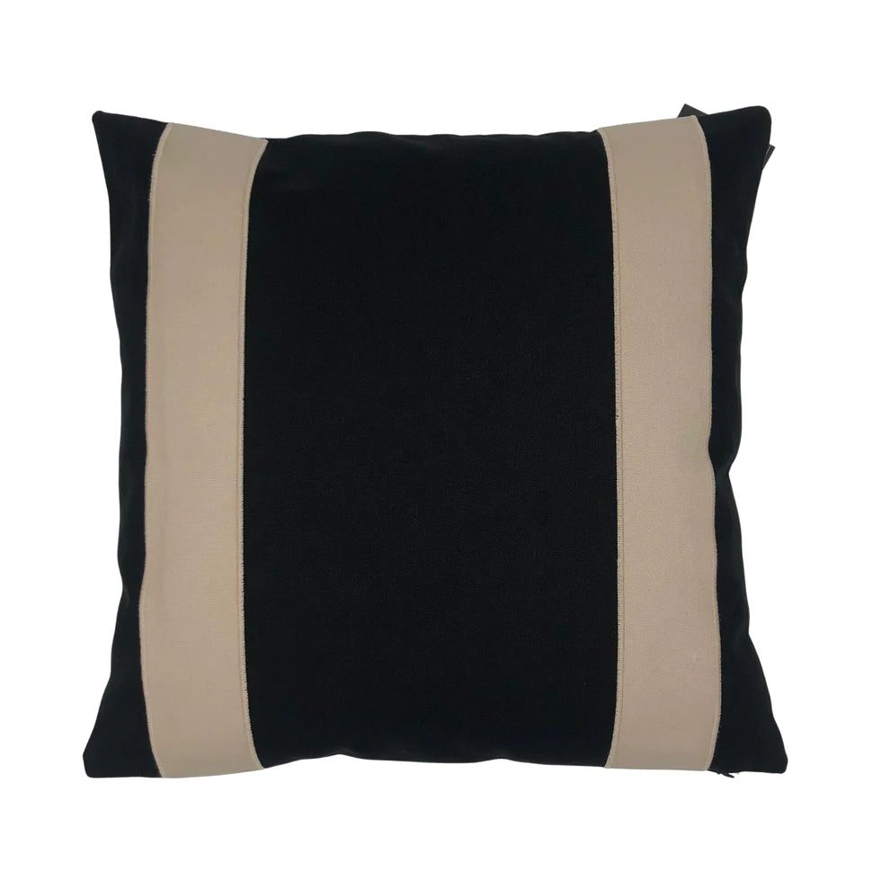 Hani Velvet Cushion Cover Beige and Black