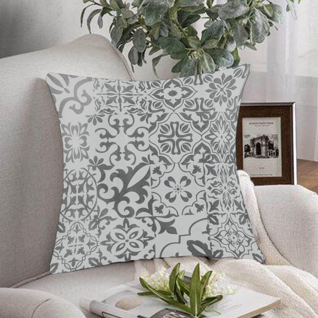 1 pc Grey Floral Cushion Cover - 99 Bedding Store