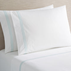 300 TC Egyptian Cotton Percale Bed Sheet Set With 3 line Baratta - 99 Bedding Store