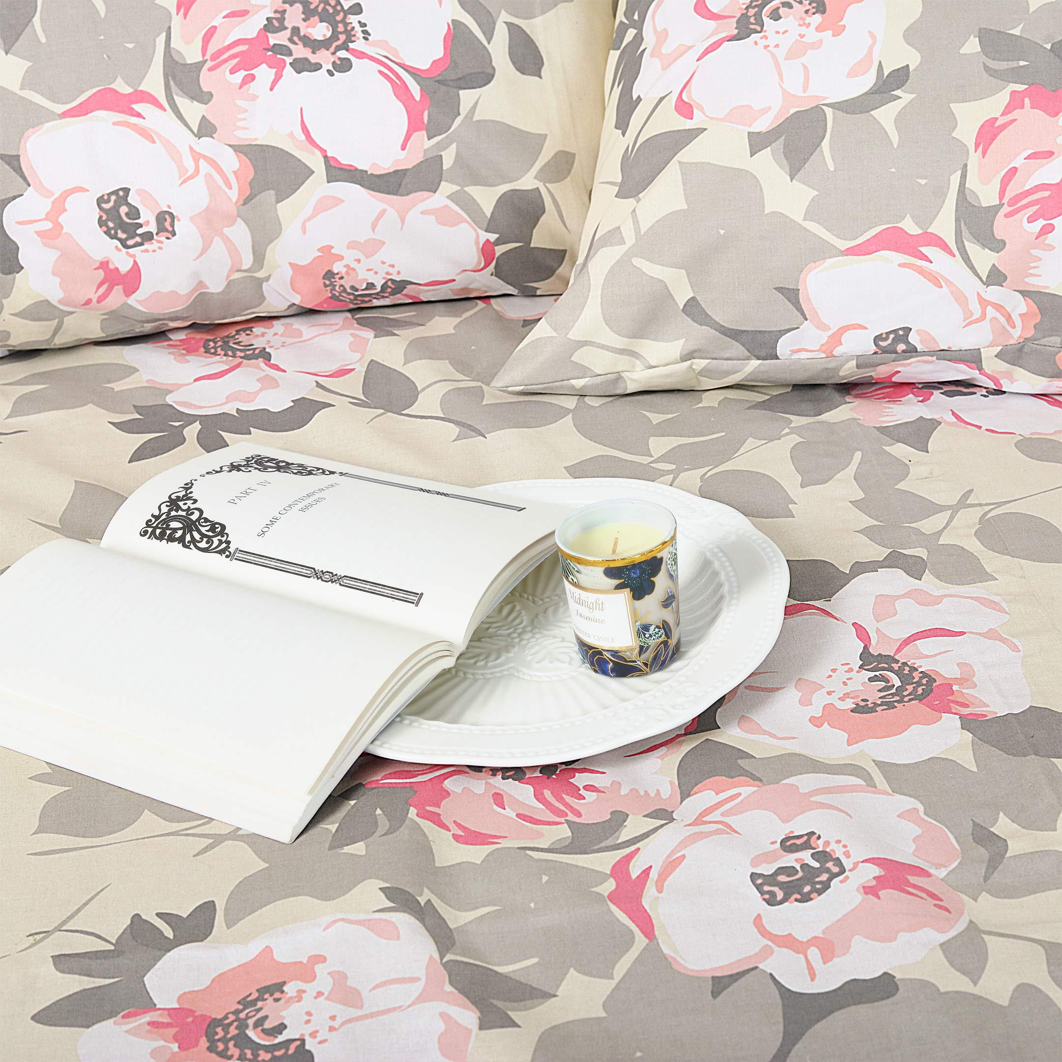Cotton Printed Duvet Cover set Blush Blossoms