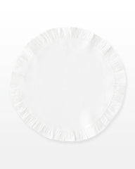 Round Ruffle Plain Cotton Placemats, Set - 99 Bedding Store