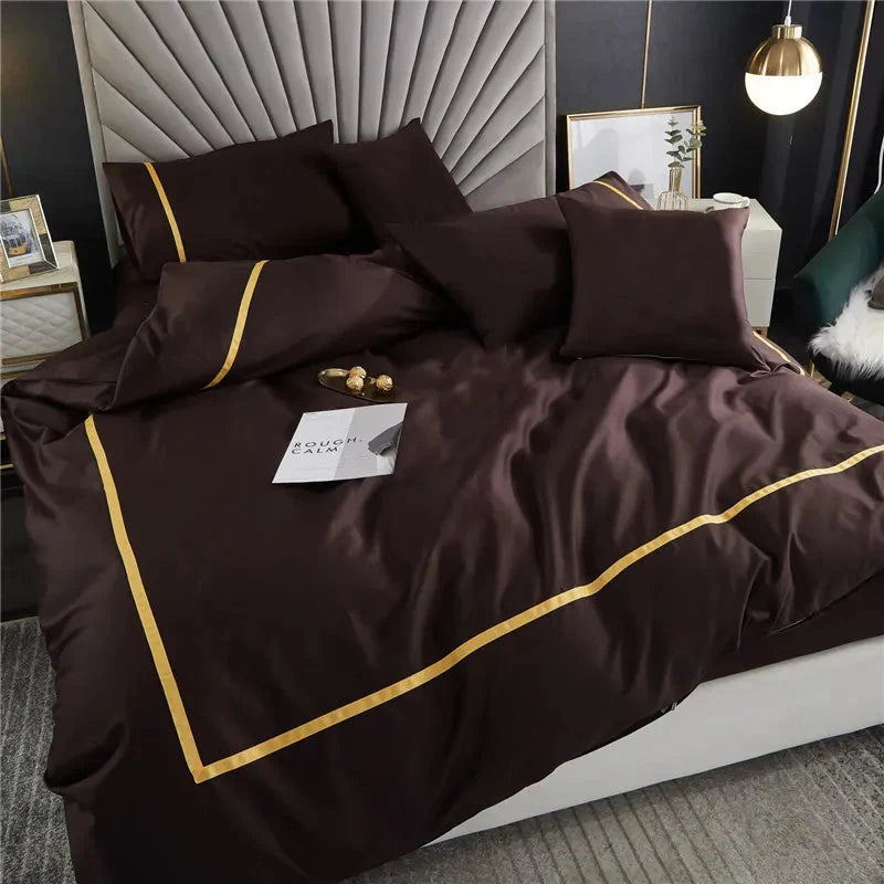 Plain Dyed Cotton 4 Season Duvet Set