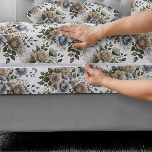 Printed Zipper Mattress Cover -