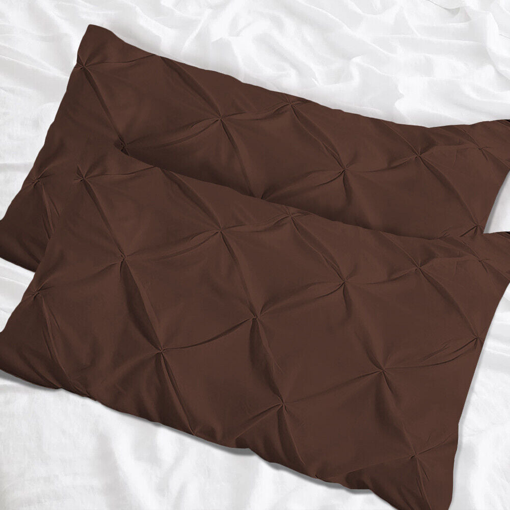 Luxury Cotton Pintuck Pillowcases Pack of 2 - 99 Bedding Store