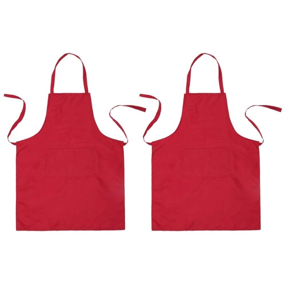 100% Cotton Apron For Kitchen - Red - 99 Bedding Store