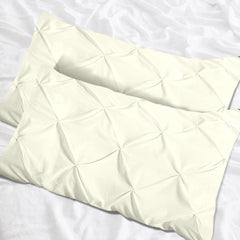 Luxury Cotton Pintuck Pillowcases Pack of 2 - 99 Bedding Store