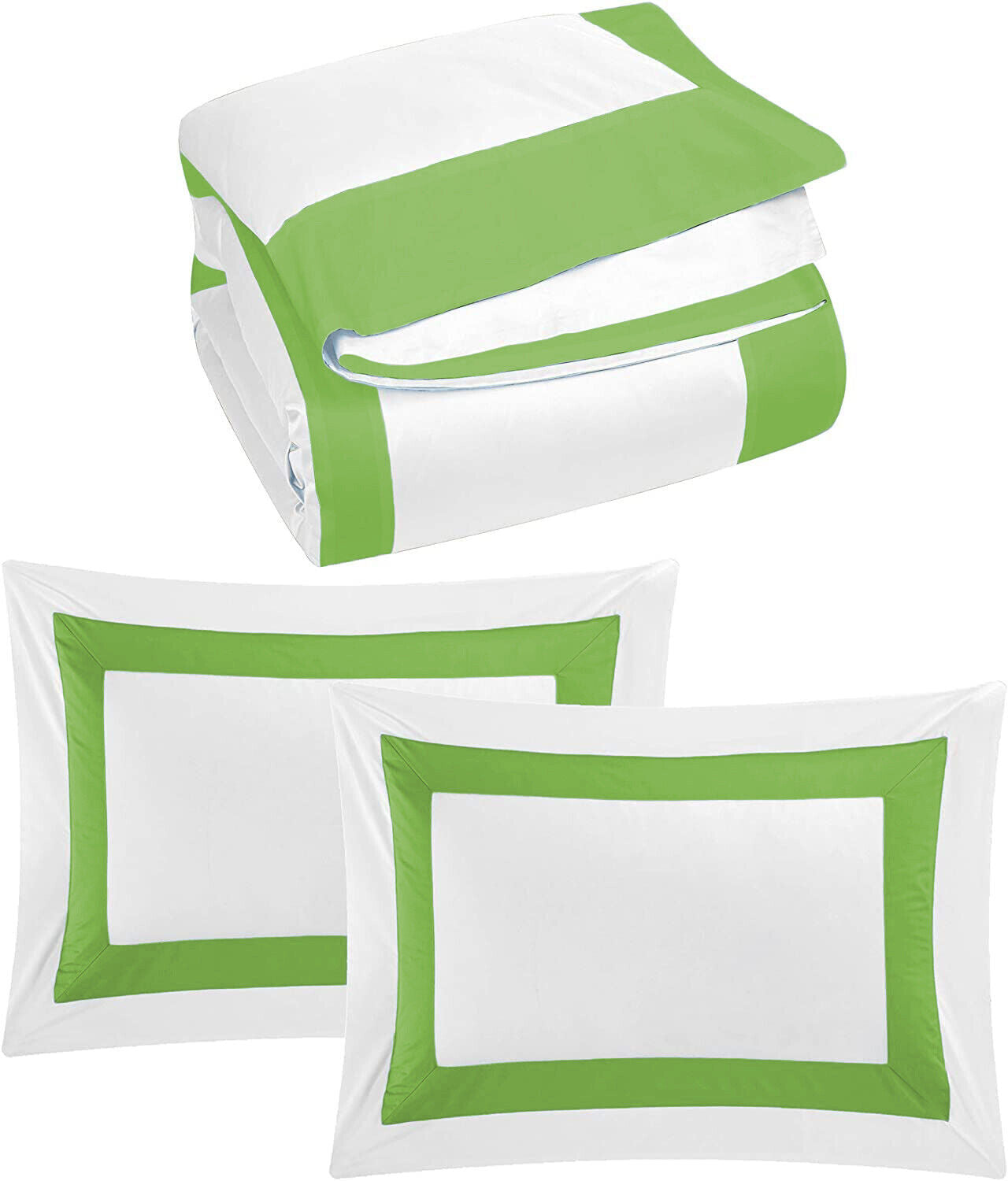 White And Green Luxury Multi Box Egyptian Cotton Duvet Set - 99 Bedding Store