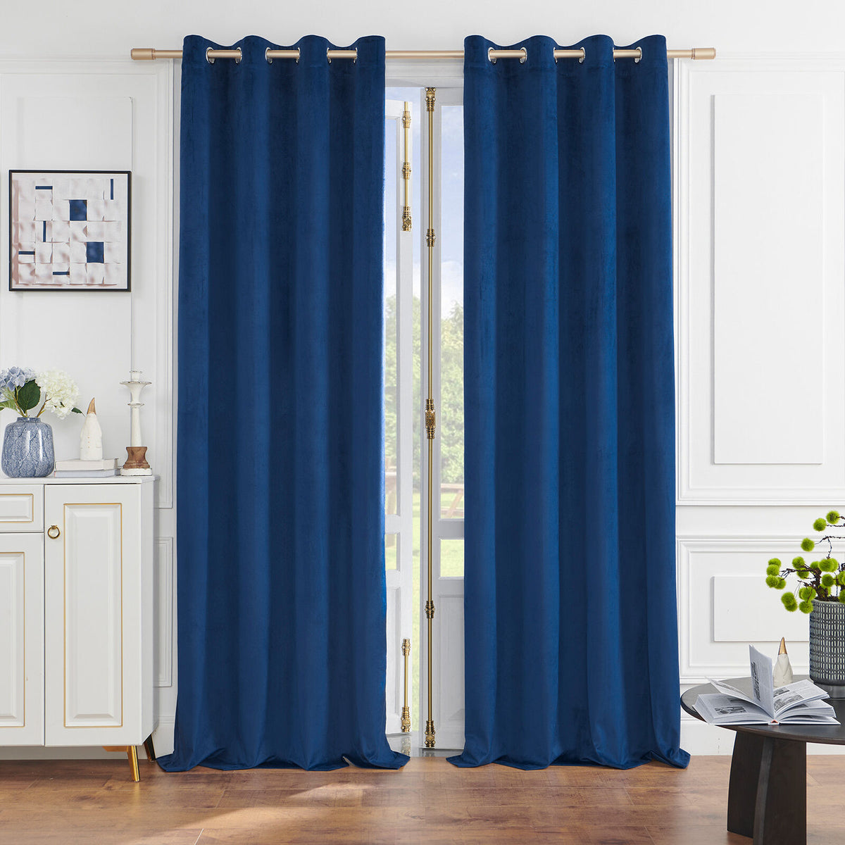 Royal Blue Premium Quality Velvet Curtain -1 Panel - 99 Bedding Store