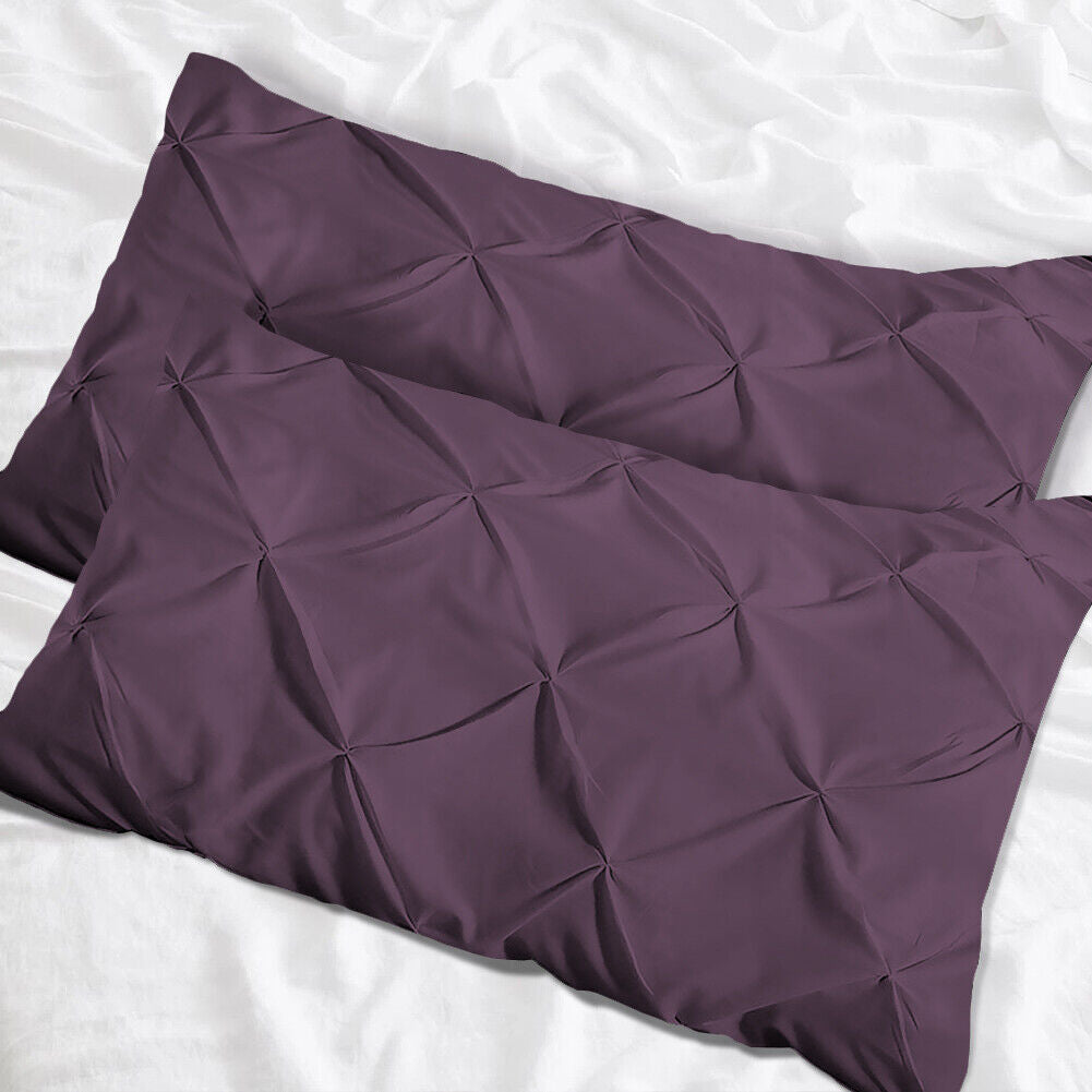 Luxury Cotton Pintuck Pillowcases Pack of 2 - 99 Bedding Store