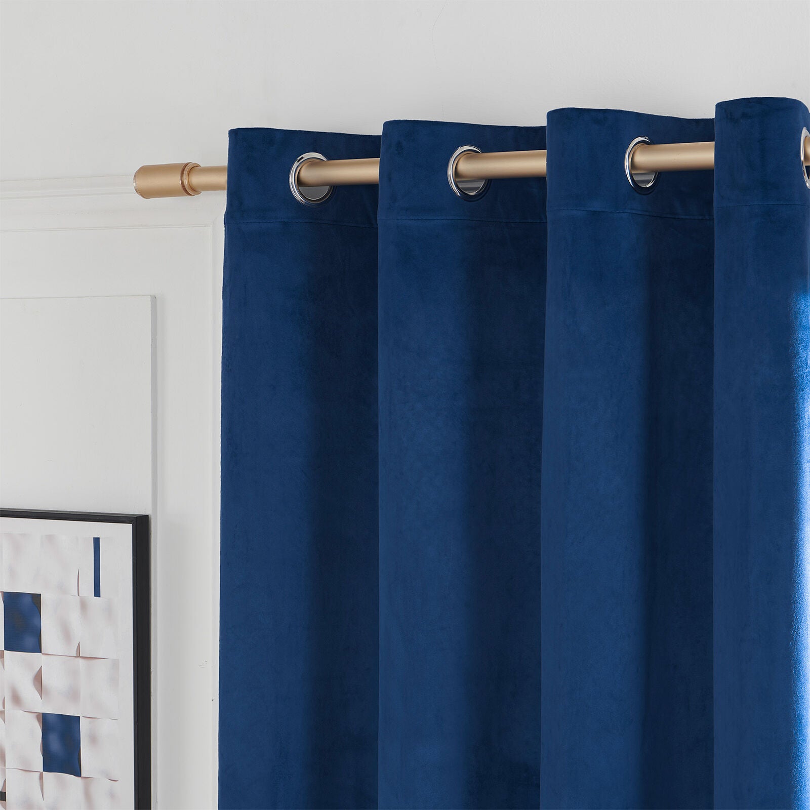 Royal Blue Premium Quality Velvet Curtain -1 Panel - 99 Bedding Store