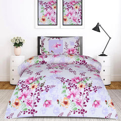 Fresh Roses Printed Cotton Kids Single Bed Sheet