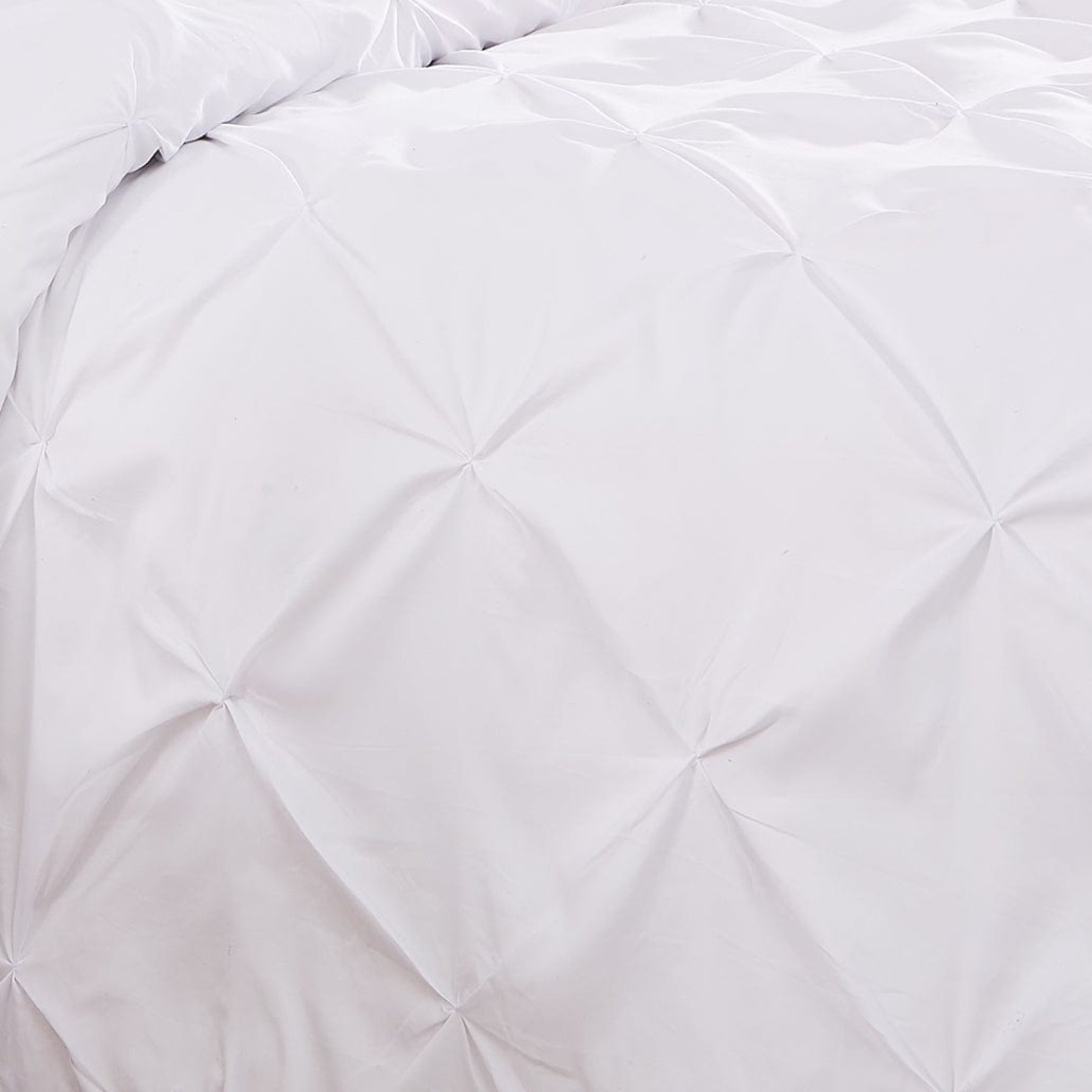 Luxury Cotton Satin Pintuck Duvet Cover Set - White - 99 Bedding Store